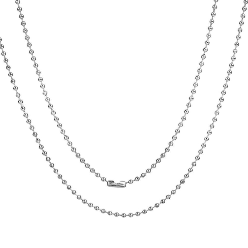 Halsband N°01 bollkedja 304 rostfritt stål 60 cm - 3mm