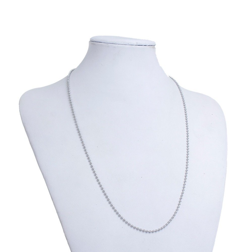 Halsband N°02 bollkedja 304 rostfritt stål 60 cm -2mm