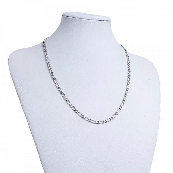 Halsband N&deg;03 i rostfritt st&aring;l Figaro mesh 50,5 cm