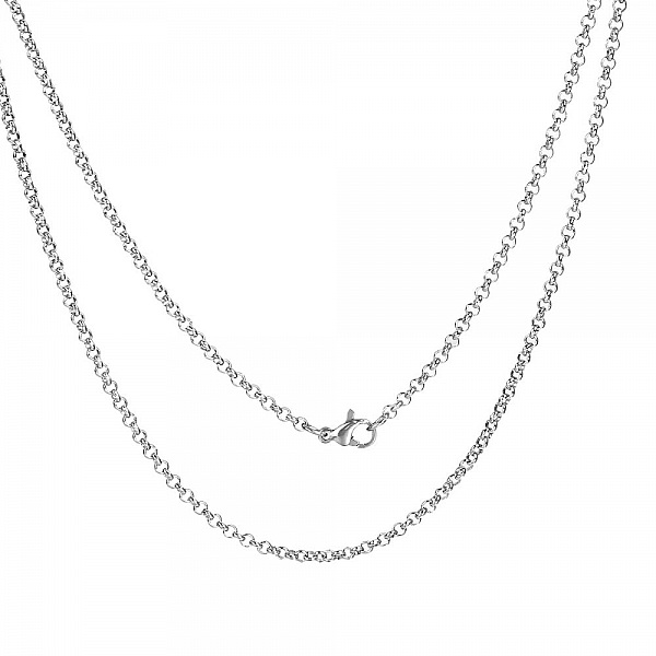 Halsband N&deg;04-02 i rostfritt st&aring;l Jaseron med 51 cm maskor.