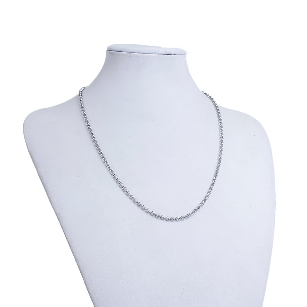 Halsband N°04-02 i rostfritt stål Jaseron med 51 cm maskor.