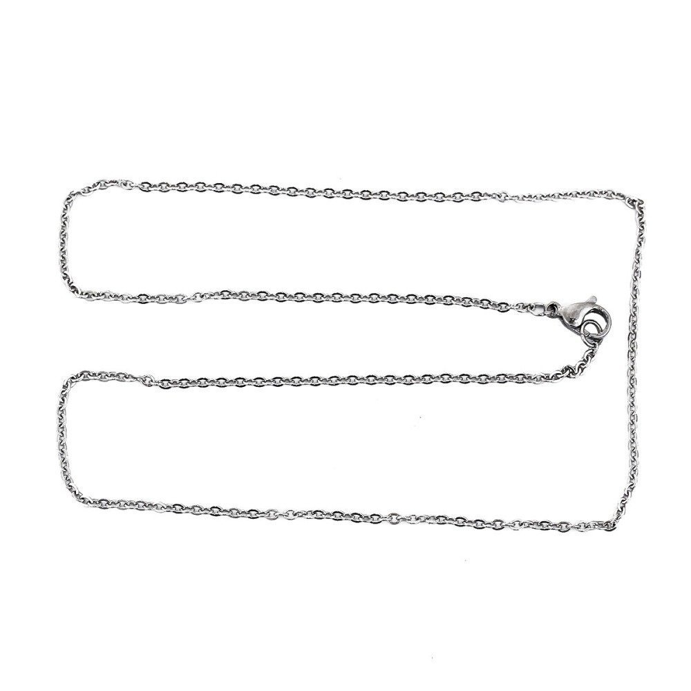 Halsband N°06-01 i rostfritt stål, 45,5 cm