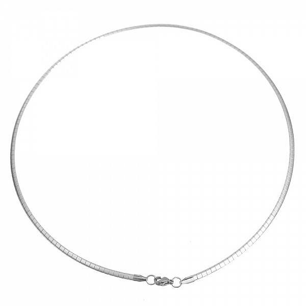 Halsband N&deg;10 i rostfritt st&aring;l rektangul&auml;ra n&auml;t av 45 cm