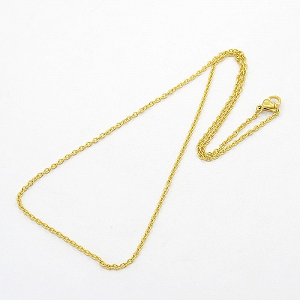 Collier N&deg;15 en acier inoxydable 45 cm Dor&eacute;