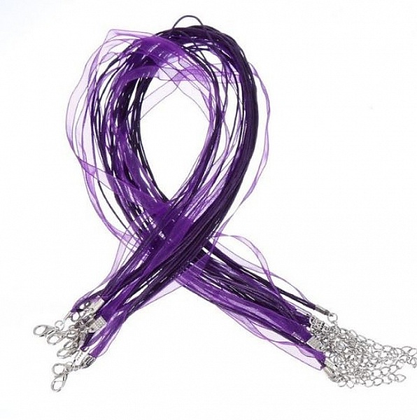 Halsband med organzaband N&deg;16 och vaxat sn&ouml;re