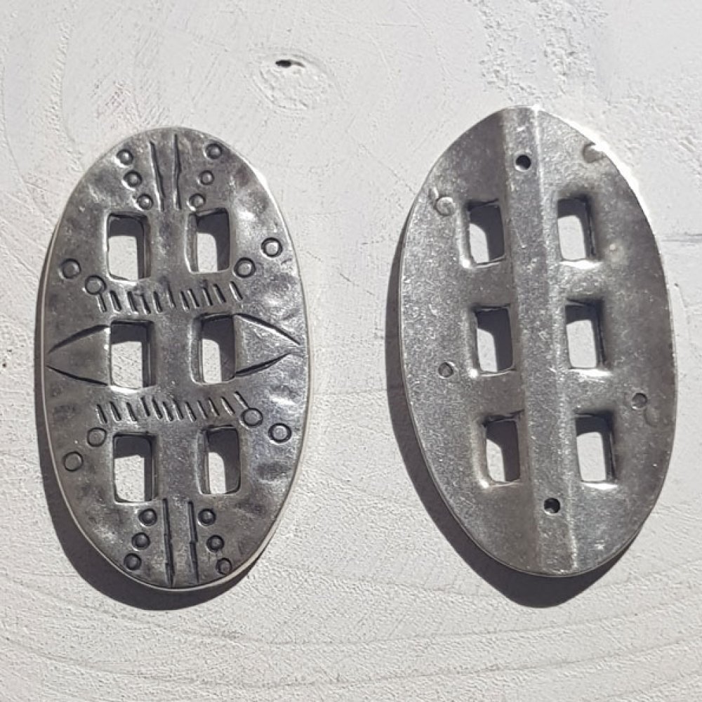 Zamak oval kontakt N°01 Silver
