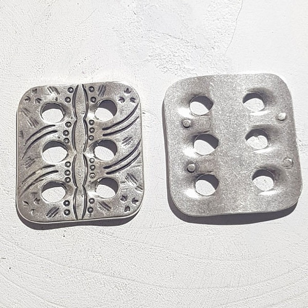 Zamak rektangelkontakt N&deg;01 Silver