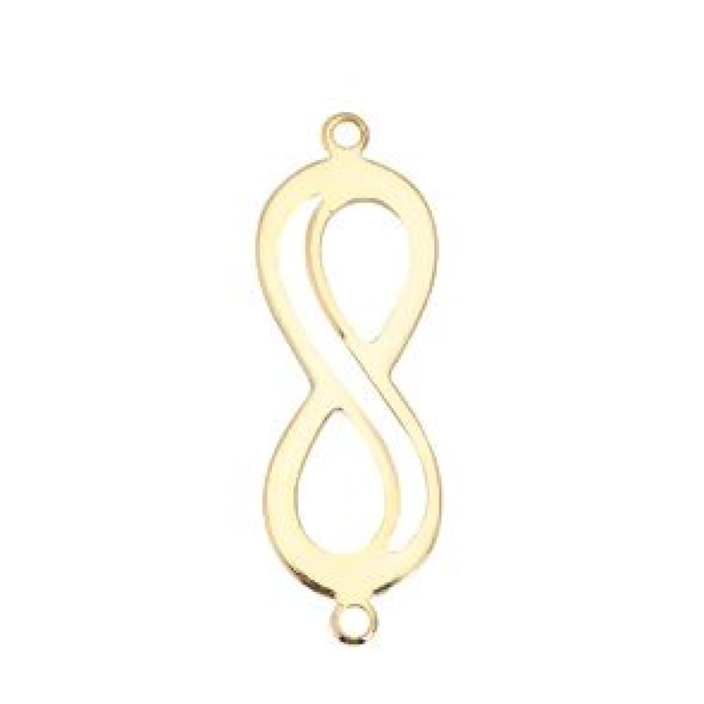 18k guldpläterad koppar "Infinity" symbol kontakt