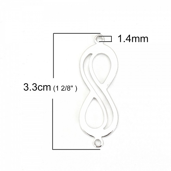 Connector "Infinity" symbol 18k platina koppar