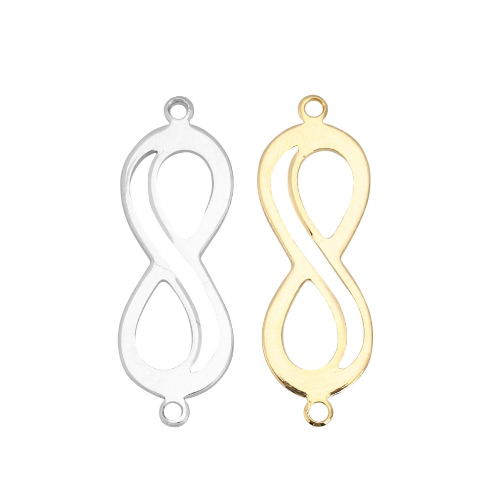 Connector "Infinity" symbol 18k platina koppar