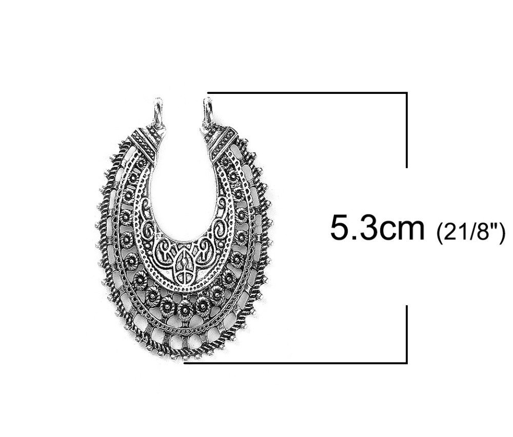 Kontakter N°01 Oval Silver Hollow Flowers