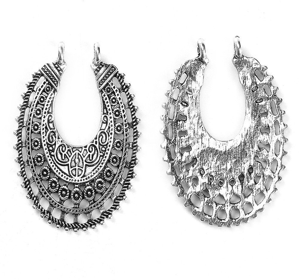Kontakter N°01 Oval Silver Hollow Flowers