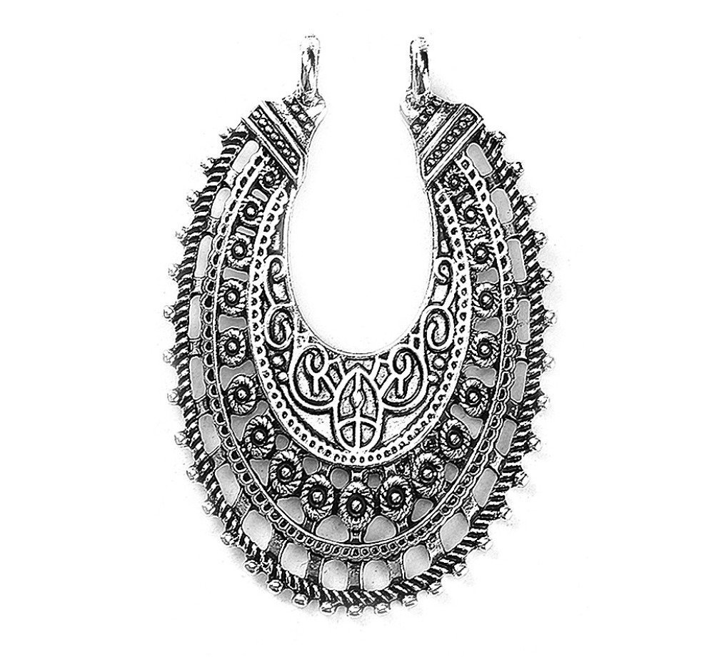 Kontakter N°01 Oval Silver Hollow Flowers