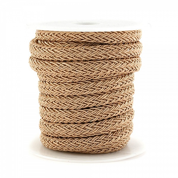 Corde polyester Regaliz 8 x 10 mm Brun Clair