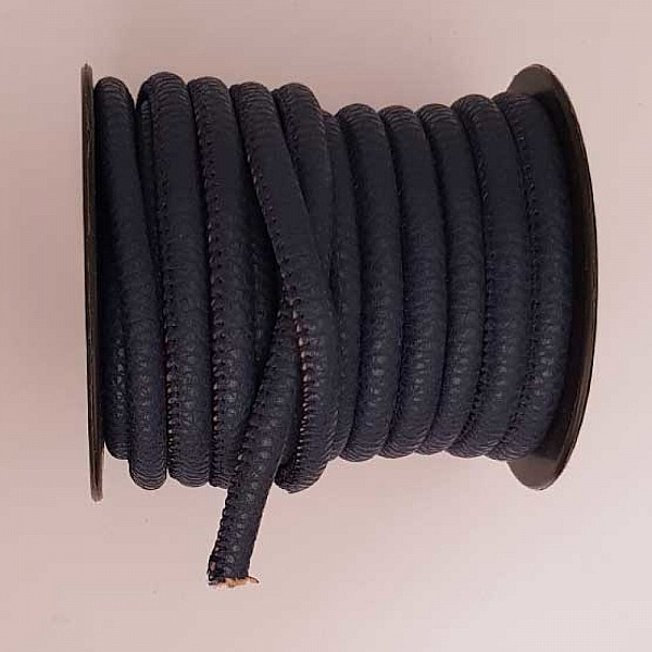 Cordon Rond 6 mm Bleu Simili Cuir N&deg;03