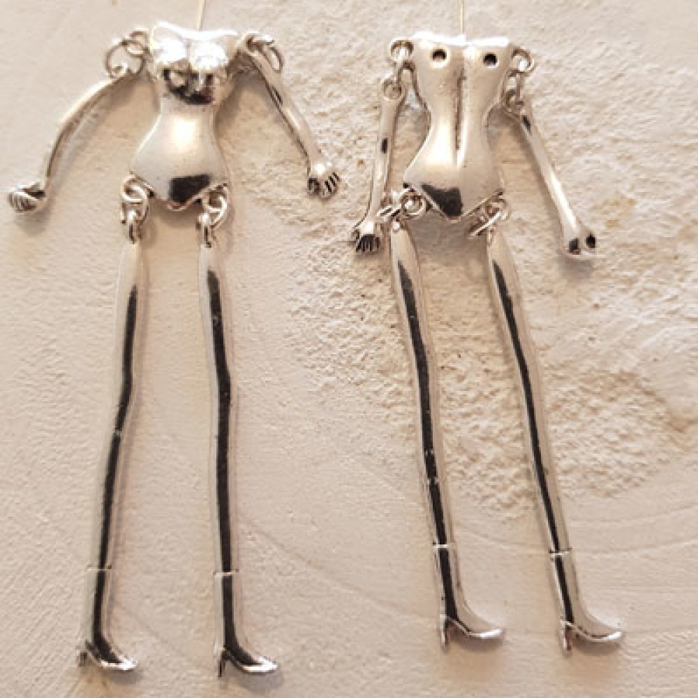 Dockkropp i silvermetall 12,5 cm