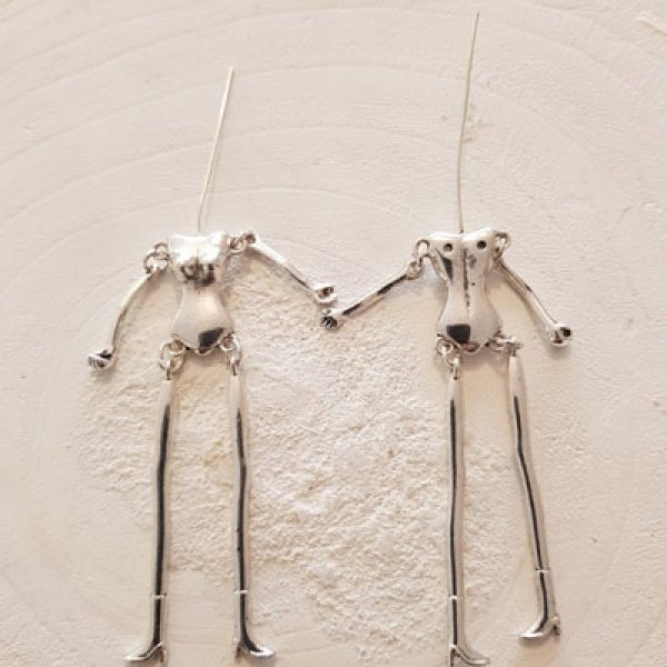 Dockkropp i metall, silverf&auml;rg 9 cm