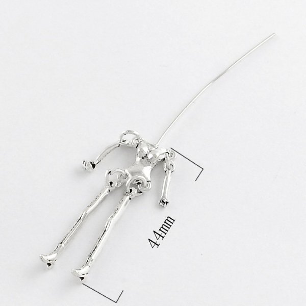 Dockkropp i metall, silverf&auml;rg 9 cm