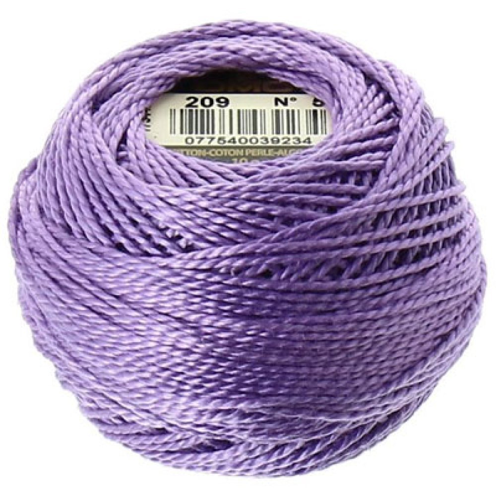 Broderi bomullspärlor, lila, på spole, DMC No. 5 - 10 g