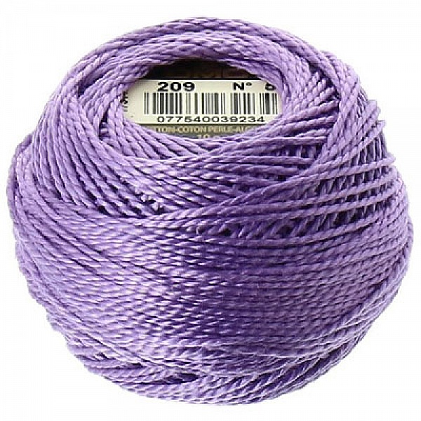 Broderi bomullsp&auml;rlor, lila, p&aring; spole, DMC No. 5 - 10 g