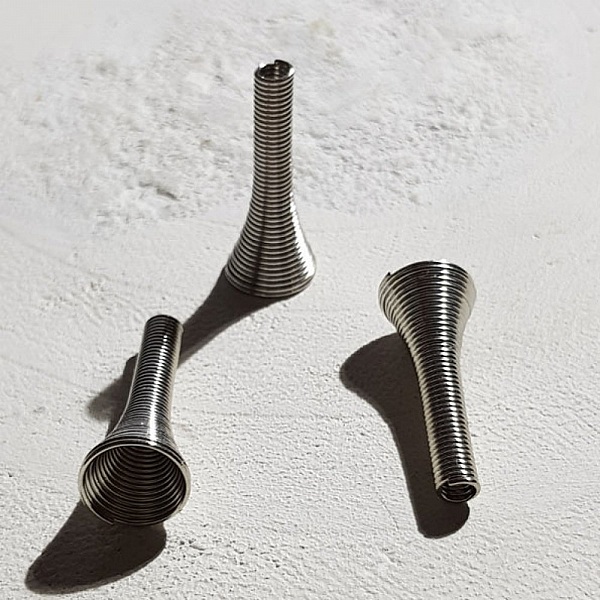 Spiralkonusb&auml;gare N&deg;02 X 2 stycken &aring;ldrat silver.