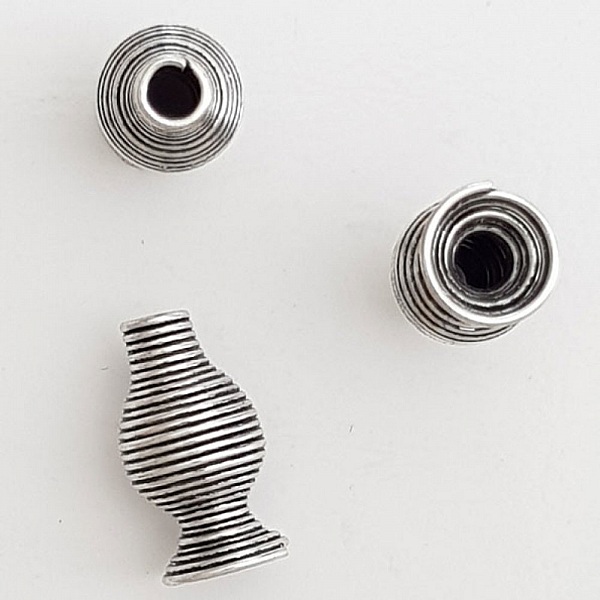 Spiralkonuskopp N&deg;10 &aring;ldrat silver.