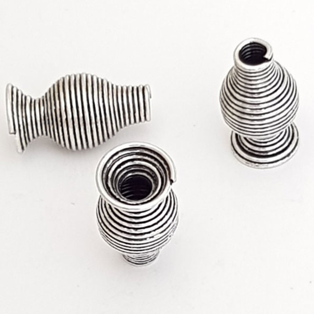Spiralkonuskopp N°10 åldrat silver.