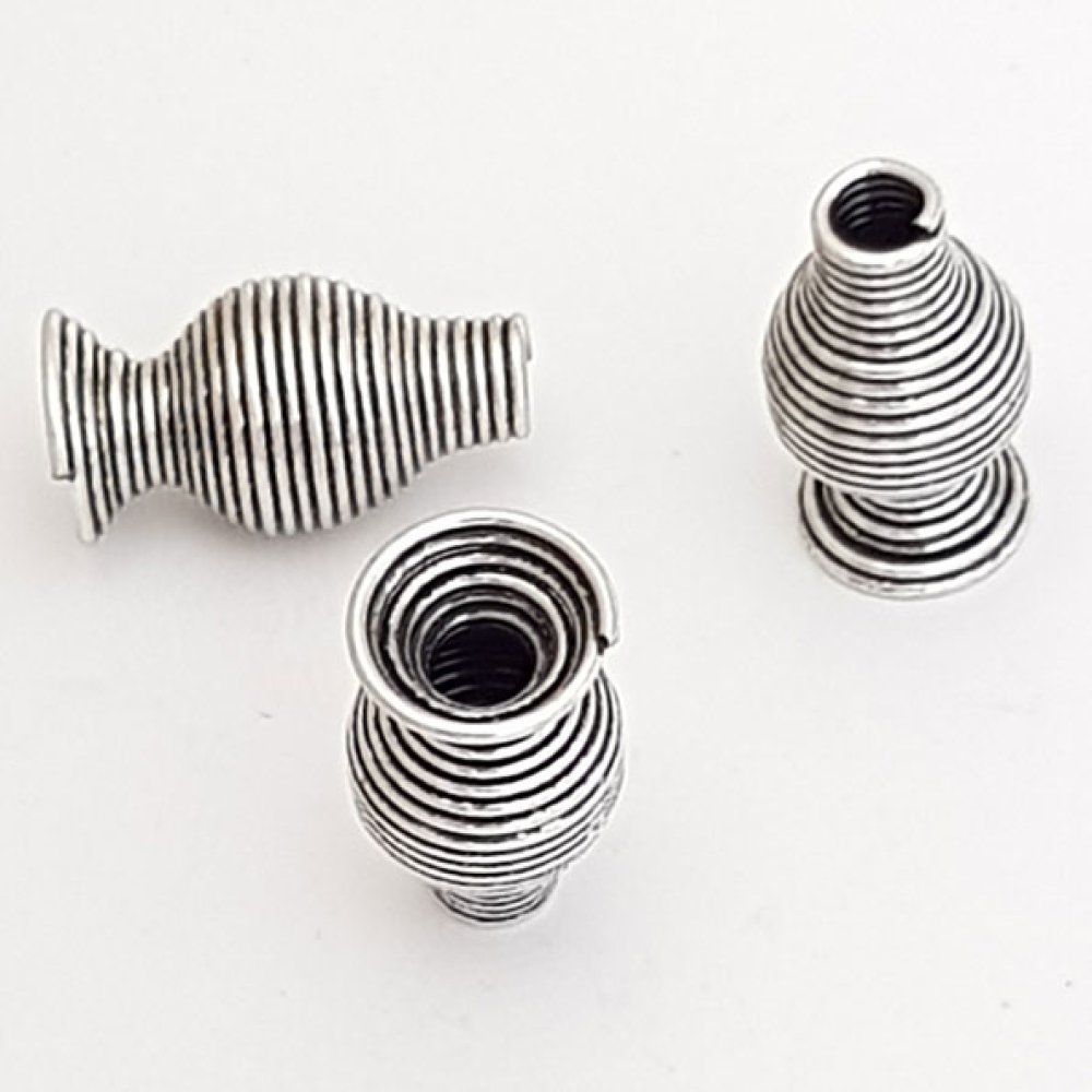 Spiralkonuskopp N°10 åldrat silver.