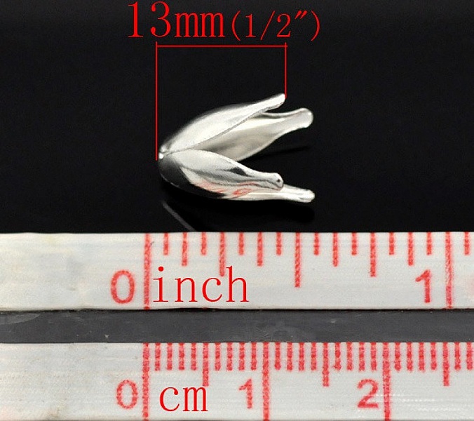 Sk&aring;l i j&auml;rnlegering Silver Flower x 200