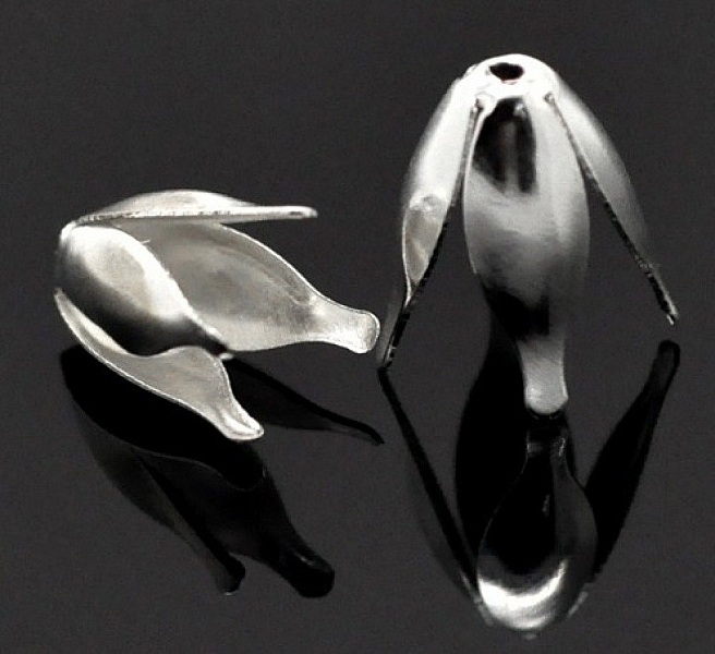 Sk&aring;l i j&auml;rnlegering Silver Flower x 200