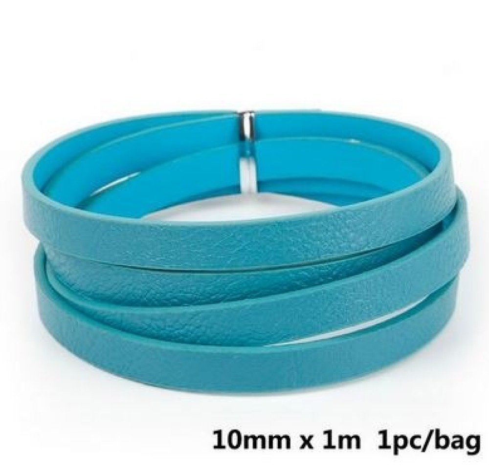 Läder 10 mm Peacock Blue 1 meter
