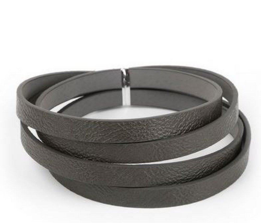 Läder 10 mm mörkgrå 1 meter