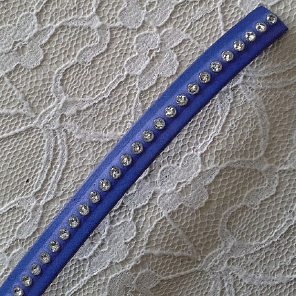 L&auml;der B-Cobalt 10 mm Swarovski Strass per 20 cm