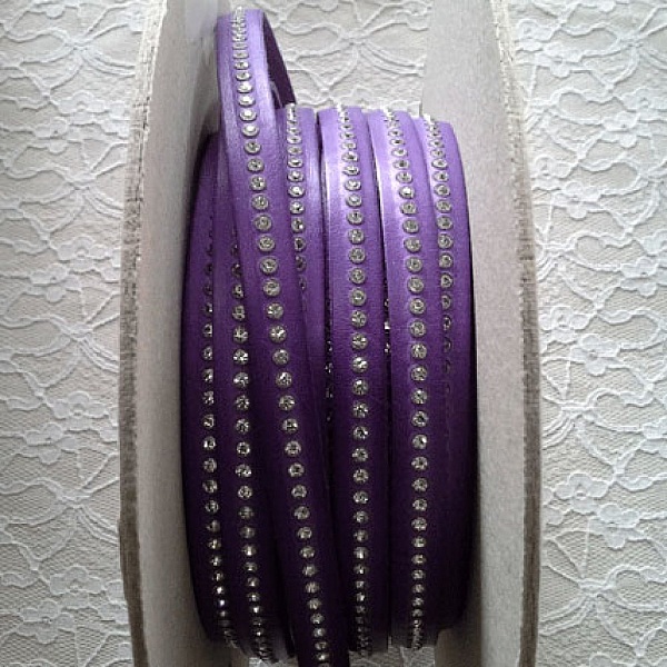B-Viola L&auml;der 10 mm Swarovski Strass per 20 cm