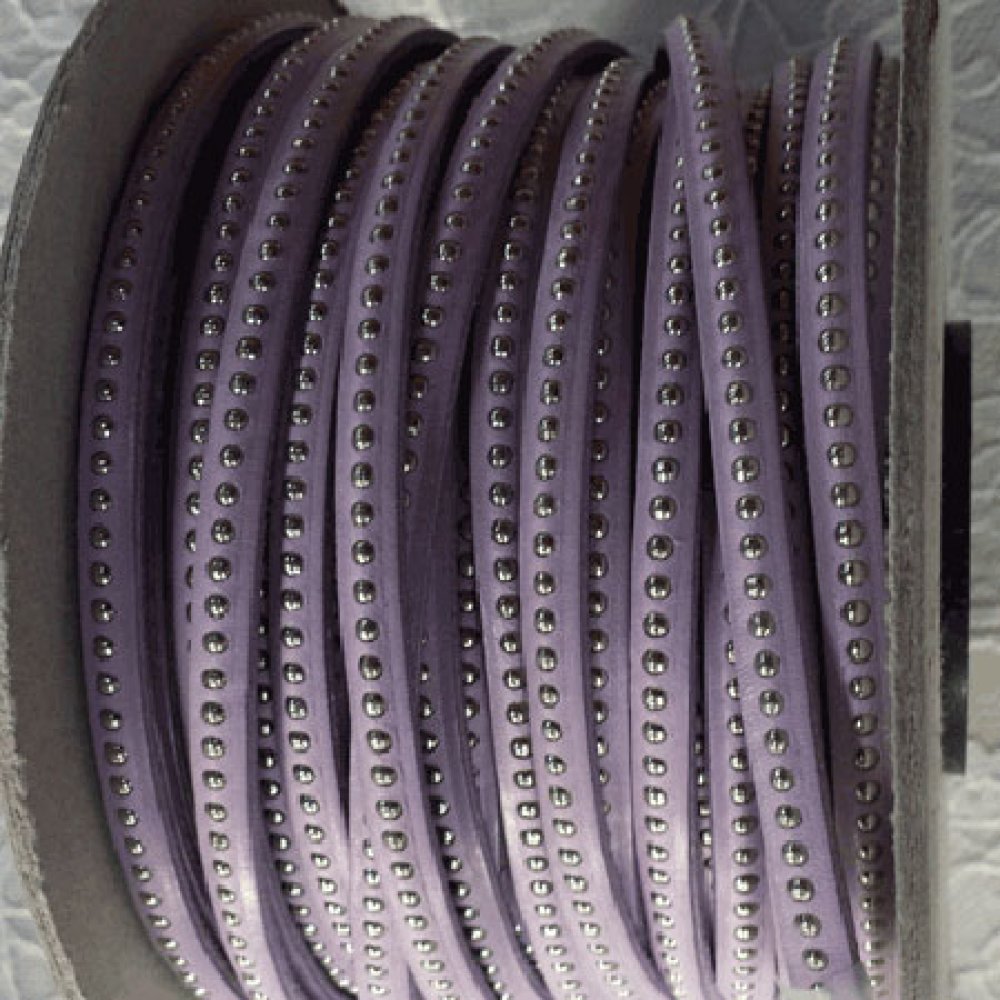 Läderkula Glicine 06 mm med nickelfri kedja per 20 cm
