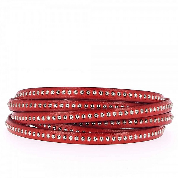 Khaki Leather Ball 06 mm med nickelfri bollkedja per 20 cm