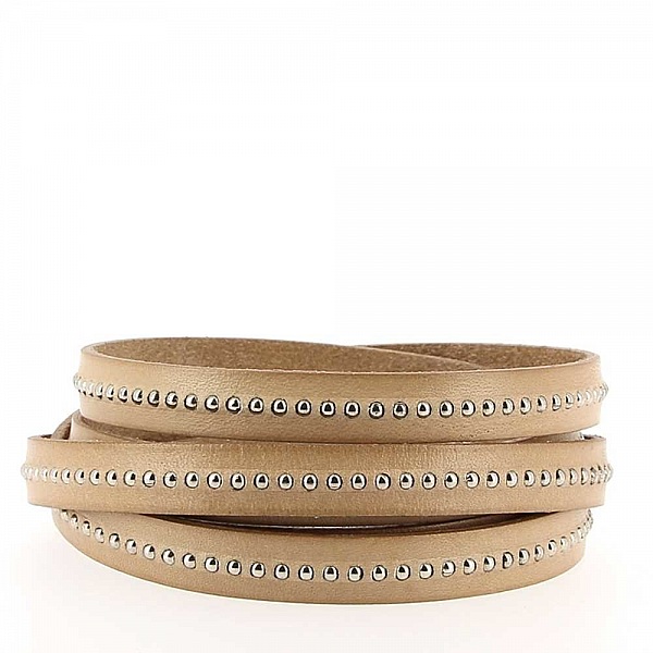 L&auml;der 10 mm Ball Sand med nickelfri kedja per 20 cm