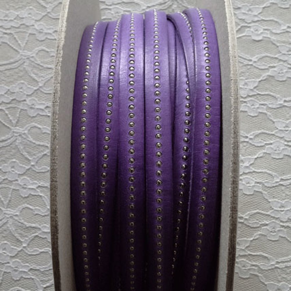 10 mm lila bollskinn med nickelfri bollkedja per 20 cm