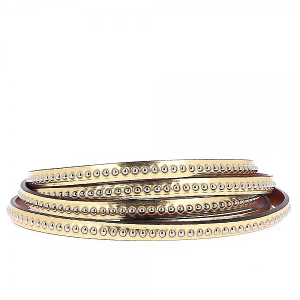 Guldspegelkula l&auml;der 06 mm med nickelfri kedja per 20 cm