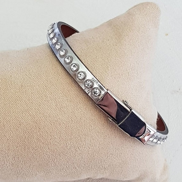 L&auml;derspegel Rosa metall 06 mm Swarovski Strass per 20 cm