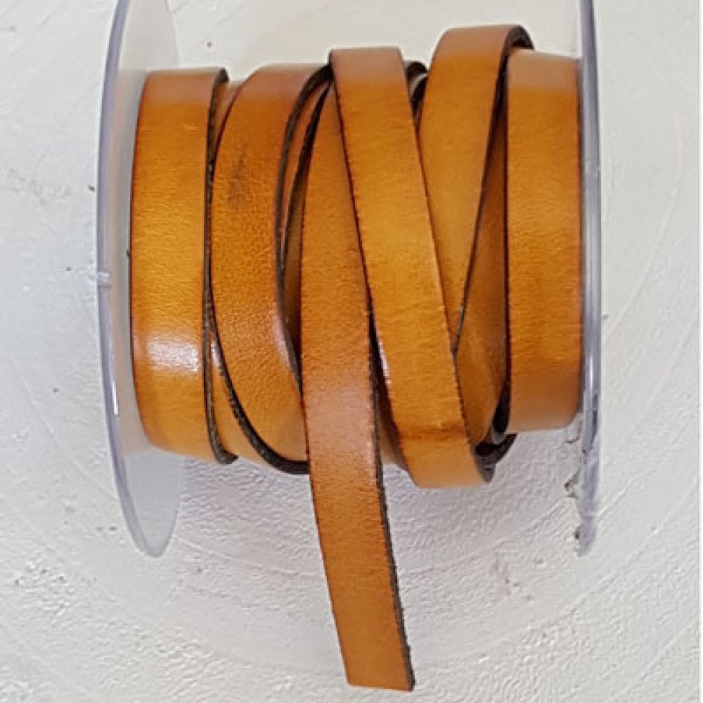 10mm platt mörk orange kalvläder slät per 20cm