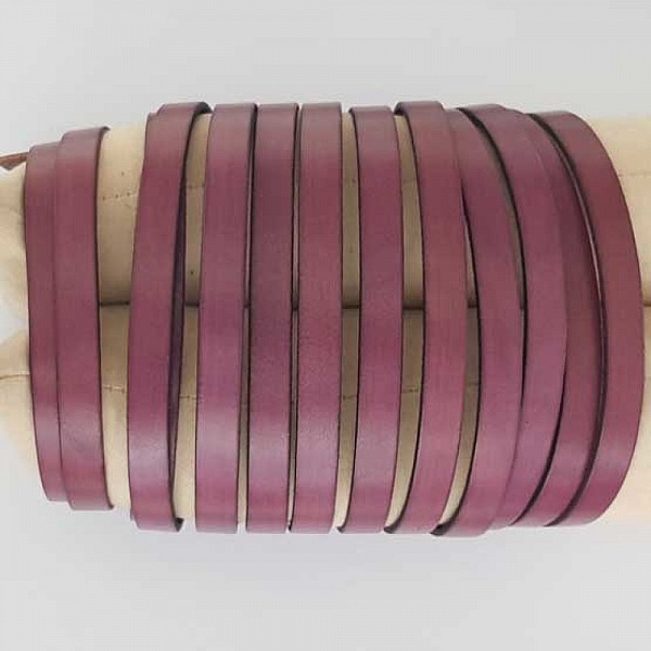 Platt l&auml;der plommon 10 mm x 20 cm sl&auml;tt