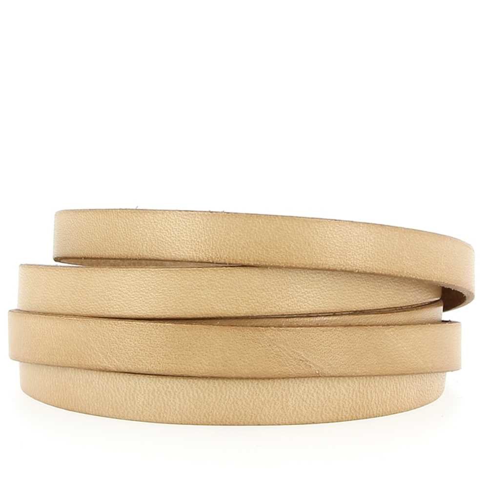 Sandad kalvplatt läder 10 mm slät per 20 cm