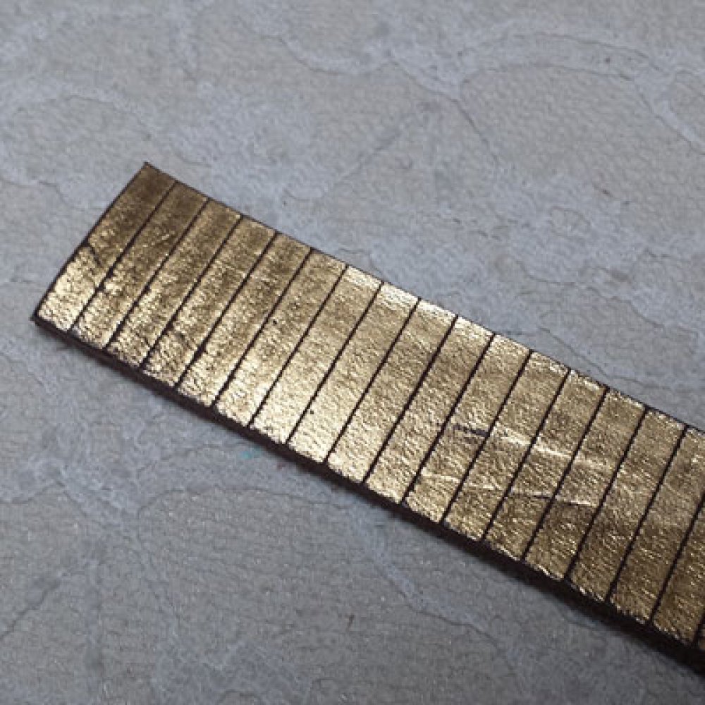 Guld Rektangel Läder 20 mm x 20 cm