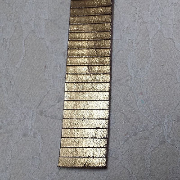 Guld Rektangel L&auml;der 20 mm x 20 cm