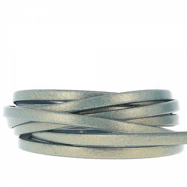 Turkost l&auml;der 05 mm sl&auml;t och 20 cm l&aring;ng