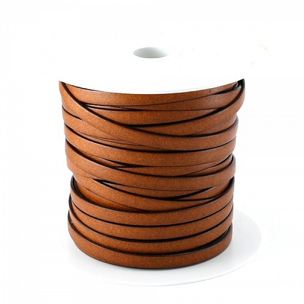 Rekonstituerat l&auml;der Orange 10 mm per 1 meter