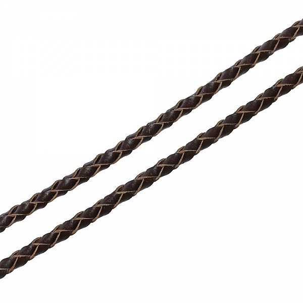 Rundt fl&auml;tad l&auml;der Coffee 03 mm x 2 meter