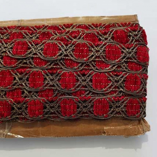 Dentelle Galon N&deg;02 Rouge 20 mm