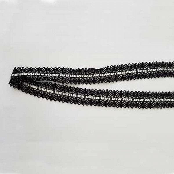 Dentelle noir 2.7 cm noir N&deg;02